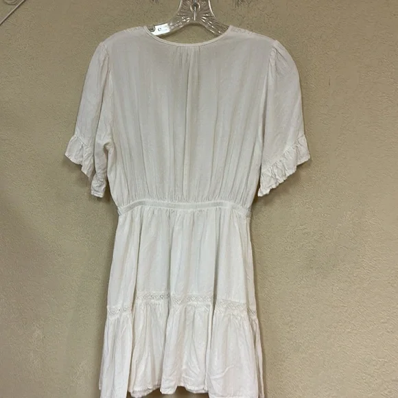 L Love woamns boho white mini Dress size Small - Picture 8 of 8